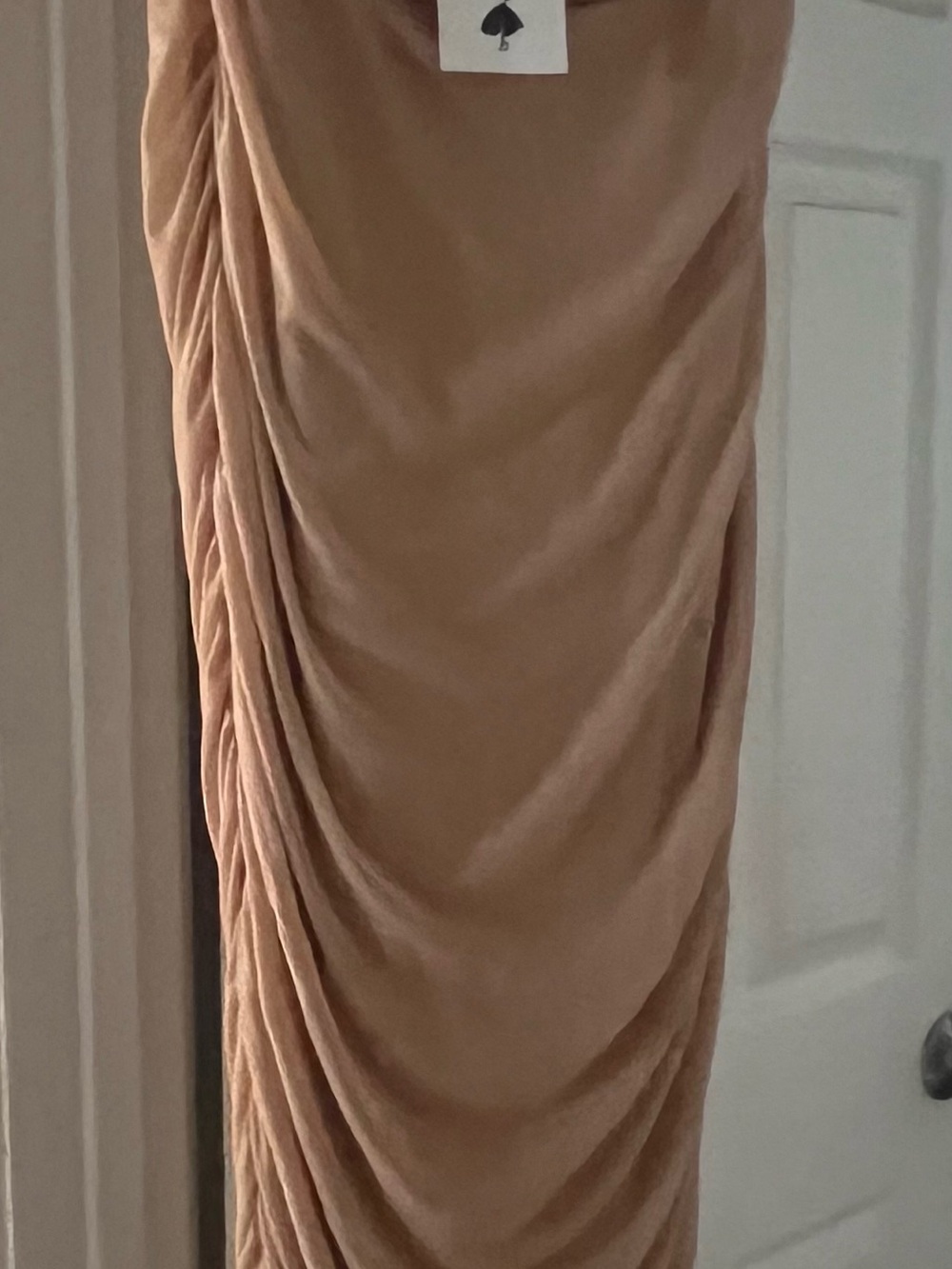 Pink Ruched Velvet Dress - Picture 2 of 2
